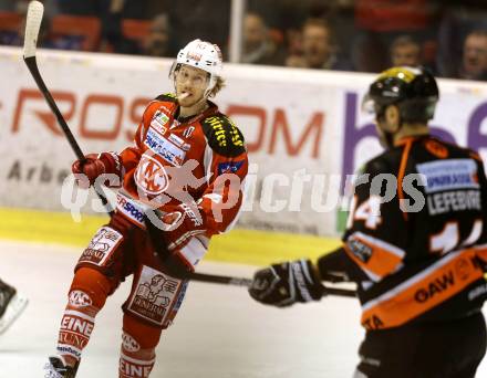 EBEL. Eishockey Bundesliga. EC KAC gegen Moser Medical Graz 99ers. Torjubel Tyler Scofield (KAC). Klagenfurt, am 5.3.2013.
Foto: Kuess 


---
pressefotos, pressefotografie, kuess, qs, qspictures, sport, bild, bilder, bilddatenbank