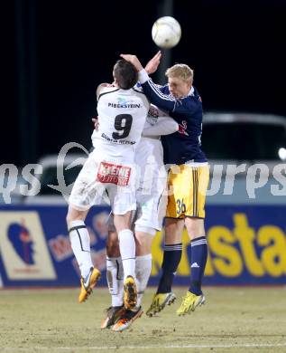 Fussball. Bundesliga. RZ Pellets WAC gegen  FC Red Bull Salzburg.  Ruben Rivera,   (WAC), Martin Hinteregger (Salzburg). Wolfsberg, 6.3.2013.
Foto: Kuess

---
pressefotos, pressefotografie, kuess, qs, qspictures, sport, bild, bilder, bilddatenbank