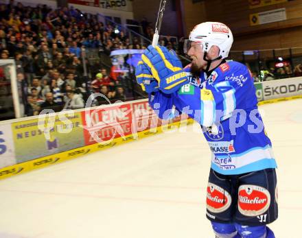 EBEL. Eishockey Bundesliga. EC VSV gegen EHC LIWEST Linz. Jubel Markus Peintner (VSV). Villach, am 8.3.2013.
Foto: Kuess 


---
pressefotos, pressefotografie, kuess, qs, qspictures, sport, bild, bilder, bilddatenbank