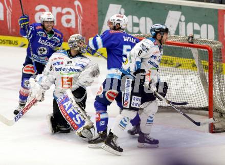 EBEL. Eishockey Bundesliga. EC VSV gegen EHC LIWEST Linz. Torjubel Scott Hotham, Derek Ryan, (VSV), David Leneveu, Michael Mayr (LINZ). Villach, am 8.3.2013.
Foto: Kuess 


---
pressefotos, pressefotografie, kuess, qs, qspictures, sport, bild, bilder, bilddatenbank