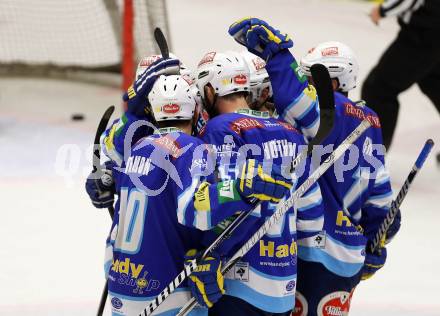 EBEL. Eishockey Bundesliga. EC VSV gegen EHC LIWEST Linz. Torjubel VSV. Villach, am 8.3.2013.
Foto: Kuess 


---
pressefotos, pressefotografie, kuess, qs, qspictures, sport, bild, bilder, bilddatenbank