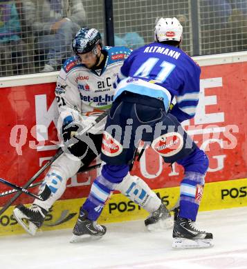 EBEL. Eishockey Bundesliga. EC VSV gegen EHC LIWEST Linz. Mario Altmann, (VSV), Philipp Lukas  (Linz). Villach, am 8.3.2013.
Foto: Kuess 


---
pressefotos, pressefotografie, kuess, qs, qspictures, sport, bild, bilder, bilddatenbank