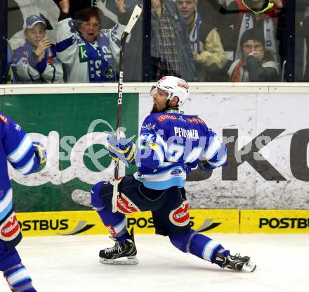 EBEL. Eishockey Bundesliga. EC VSV gegen EHC LIWEST Linz. Torjubel Markus Peintner  (VSV). Villach, am 8.3.2013.
Foto: Kuess 


---
pressefotos, pressefotografie, kuess, qs, qspictures, sport, bild, bilder, bilddatenbank