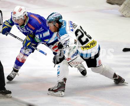 EBEL. Eishockey Bundesliga. EC VSV gegen EHC LIWEST Linz. Derek Ryan,  (VSV), Rob Hisey (Linz). Villach, am 8.3.2013.
Foto: Kuess 


---
pressefotos, pressefotografie, kuess, qs, qspictures, sport, bild, bilder, bilddatenbank