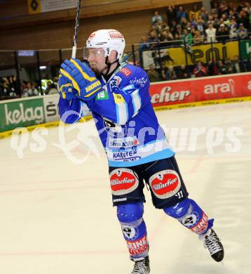 EBEL. Eishockey Bundesliga. EC VSV gegen EHC LIWEST Linz. Jubel Markus Peintner (VSV). Villach, am 8.3.2013.
Foto: Kuess 


---
pressefotos, pressefotografie, kuess, qs, qspictures, sport, bild, bilder, bilddatenbank