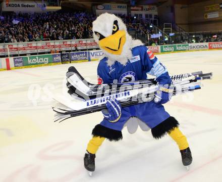 EBEL. Eishockey Bundesliga. EC VSV gegen EHC LIWEST Linz. Maskottchen Villi (VSV). Villach, am 8.3.2013.
Foto: Kuess 


---
pressefotos, pressefotografie, kuess, qs, qspictures, sport, bild, bilder, bilddatenbank