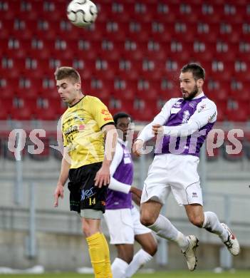 Fussball Regionalliga. SK Austria Klagenfurt gegen Allerheiligen. oliver Pusztai,  (Klagenfurt), Armend Spreco (Allerheiligen). Klagenfurt, 12.3.2013
Foto: Kuess

---
pressefotos, pressefotografie, kuess, qs, qspictures, sport, bild, bilder, bilddatenbank