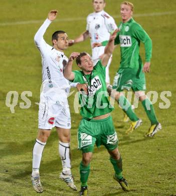 Fussball. Bundesliga. RZ Pellets WAC gegen SV Mattersburg.  Nenad Jovanovic,  (WAC), Patrick Buerger  (Mattersburg). Wolfsberg, 13.3.2013.
Foto: Kuess

---
pressefotos, pressefotografie, kuess, qs, qspictures, sport, bild, bilder, bilddatenbank