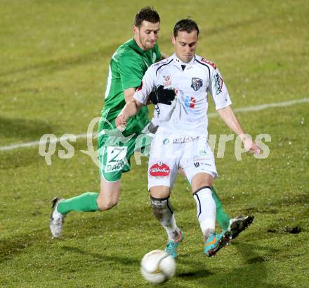 Fussball. Bundesliga. RZ Pellets WAC gegen SV Mattersburg.  Michael Liendl,  (WAC), Florin Lovin  (Mattersburg). Wolfsberg, 13.3.2013.
Foto: Kuess

---
pressefotos, pressefotografie, kuess, qs, qspictures, sport, bild, bilder, bilddatenbank