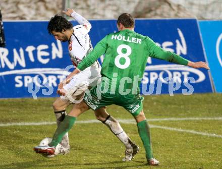 Fussball. Bundesliga. RZ Pellets WAC gegen SV Mattersburg.  Jacobo,  (WAC), Alois Hoeller  (Mattersburg). Wolfsberg, 13.3.2013.
Foto: Kuess

---
pressefotos, pressefotografie, kuess, qs, qspictures, sport, bild, bilder, bilddatenbank