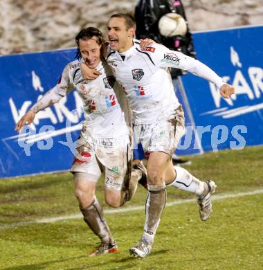 Fussball. Bundesliga. RZ Pellets WAC gegen SV Mattersburg.  Torjubel Dario Baldauf, Nenad Jovanovic  (WAC). Wolfsberg, 13.3.2013.
Foto: Kuess

---
pressefotos, pressefotografie, kuess, qs, qspictures, sport, bild, bilder, bilddatenbank