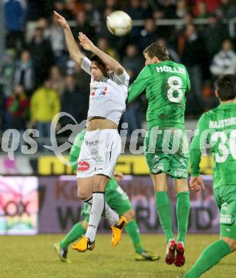 Fussball. Bundesliga. RZ Pellets WAC gegen SV Mattersburg.  Ruben Rivera,  (WAC), Alois Hoeller  (Mattersburg). Wolfsberg, 13.3.2013.
Foto: Kuess

---
pressefotos, pressefotografie, kuess, qs, qspictures, sport, bild, bilder, bilddatenbank