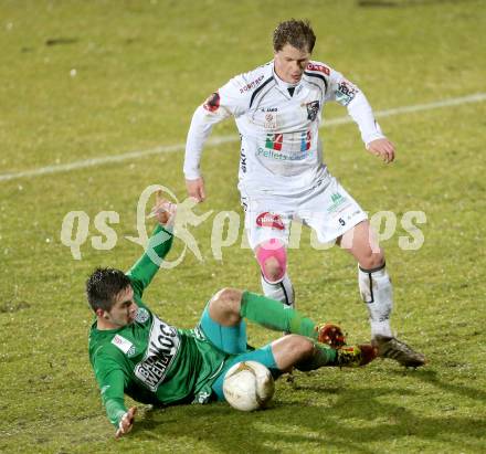 Fussball. Bundesliga. RZ Pellets WAC gegen SV Mattersburg.  Christian Thonhofer,  (WAC), Marvin Potzmann  (Mattersburg). Wolfsberg, 13.3.2013.
Foto: Kuess

---
pressefotos, pressefotografie, kuess, qs, qspictures, sport, bild, bilder, bilddatenbank