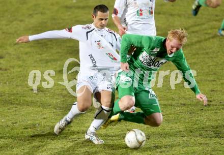 Fussball. Bundesliga. RZ Pellets WAC gegen SV Mattersburg. Nenad Jovanovic,    (WAC), Ingo Klemen (Mattersburg). Wolfsberg, 13.3.2013.
Foto: Kuess

---
pressefotos, pressefotografie, kuess, qs, qspictures, sport, bild, bilder, bilddatenbank