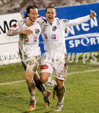 Fussball. Bundesliga. RZ Pellets WAC gegen SV Mattersburg. Torjubel Dario Baldauf, Nenad Jovanovic   (WAC). Wolfsberg, 13.3.2013.
Foto: Kuess

---
pressefotos, pressefotografie, kuess, qs, qspictures, sport, bild, bilder, bilddatenbank