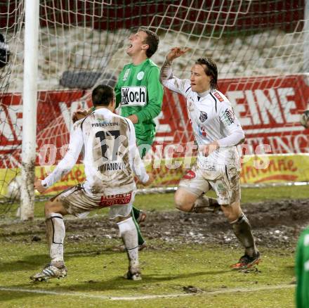 Fussball. Bundesliga. RZ Pellets WAC gegen SV Mattersburg.  Torjubel Dario Baldauf  (WAC). Wolfsberg, 13.3.2013.
Foto: Kuess

---
pressefotos, pressefotografie, kuess, qs, qspictures, sport, bild, bilder, bilddatenbank