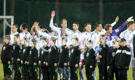 Fussball. Bundesliga. RZ Pellets WAC gegen SV Mattersburg.  Michael Liendl, Jacobo, Michele Polverino, Christian Thonhofer, Boris huettenbrenner, Ruben Rivera, Dario Baldauf, Nenad Jovanovic, Christian Dobnik, Michael Sollbauer  (WAC). Wolfsberg, 13.3.2013.
Foto: Kuess

---
pressefotos, pressefotografie, kuess, qs, qspictures, sport, bild, bilder, bilddatenbank