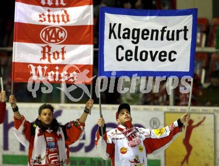 EBEL. Eishockey Bundesliga. EC KAC gegen EHC Liwest Black Wings Linz.  Fans (KAC). Klagenfurt, am 15.3.2013.
Foto: Kuess 


---
pressefotos, pressefotografie, kuess, qs, qspictures, sport, bild, bilder, bilddatenbank