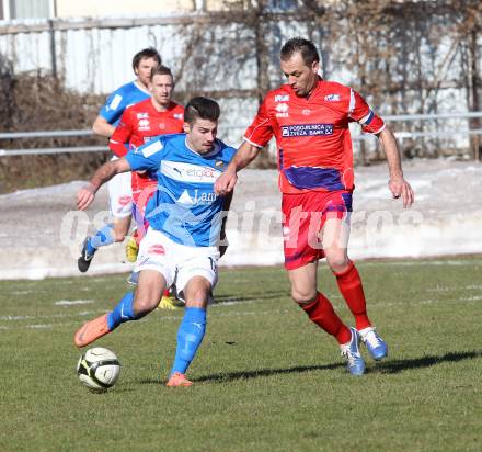 Fussball. Regionalliga Mitte. VSV gegen SAK. Ebner Sandro Michael (VSV), Jolic Goran (SAK). Villach, 16.3.2013.
Foto: Kuess
---
pressefotos, pressefotografie, kuess, qs, qspictures, sport, bild, bilder, bilddatenbank