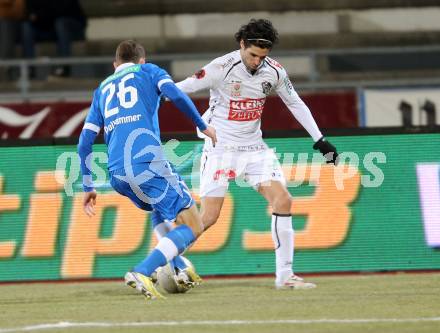 Fussball. Bundesliga. RZ Pellets WAC gegen SC Wiener Neustadt.  Jacobo,  (WAC),  Mario Pollhammer  (Wiener Neustadt). Wolfsberg, 16.3.2013.
Foto: Kuess

---
pressefotos, pressefotografie, kuess, qs, qspictures, sport, bild, bilder, bilddatenbank