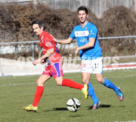 Fussball. Regionalliga Mitte. VSV gegen SAK. Sandic Michel (VSV), Riedl Thomas (SAK). Villach, 16.3.2013.
Foto: Kuess
---
pressefotos, pressefotografie, kuess, qs, qspictures, sport, bild, bilder, bilddatenbank