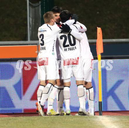 Fussball. Bundesliga. RZ Pellets WAC gegen SC Wiener Neustadt.   Torjubel    (WAC). Wolfsberg, 16.3.2013.
Foto: Kuess

---
pressefotos, pressefotografie, kuess, qs, qspictures, sport, bild, bilder, bilddatenbank