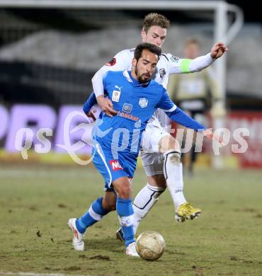 Fussball. Bundesliga. RZ Pellets WAC gegen SC Wiener Neustadt.  Michael Sollbauer,  (WAC), Osman Bozkurt  (Wiener Neustadt). Wolfsberg, 16.3.2013.
Foto: Kuess

---
pressefotos, pressefotografie, kuess, qs, qspictures, sport, bild, bilder, bilddatenbank