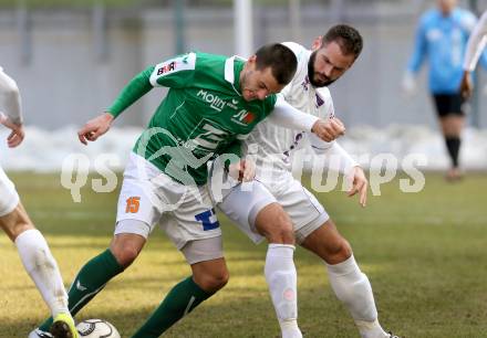 Fussball Regionalliga. SK Austria Klagenfurt gegen SV Wallern. Oliver Pusztai, (Austria Klagenfurt), Darijo Pecirep (Wallern). Klagenfurt, 23.3.2013.
Foto: Kuess
---
pressefotos, pressefotografie, kuess, qs, qspictures, sport, bild, bilder, bilddatenbank