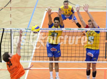 Volleyball. AVL-Halbfinale. SK Aich/Dob gegen Amstetten. De Sousa Sequeira Valdir, Csoma Krisztian  (Aich/Dob). Bleiburg, 23.3.2013.
Foto: Kuess
---
pressefotos, pressefotografie, kuess, qs, qspictures, sport, bild, bilder, bilddatenbank