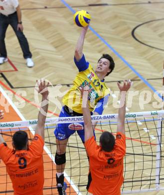 Volleyball. AVL-Halbfinale. SK Aich/Dob gegen Amstetten.  Wlodarczyk Wojciech (Aich/Dob). Bleiburg, 23.3.2013.
Foto: Kuess
---
pressefotos, pressefotografie, kuess, qs, qspictures, sport, bild, bilder, bilddatenbank