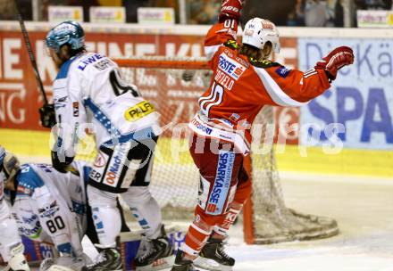 EBEL. Eishockey Bundesliga. EC KAC gegen EHC Liwest Black Wings Linz.  Torjubel Tyler Scofield (KAC). Klagenfurt, am 24.3.2013.
Foto: Kuess 


---
pressefotos, pressefotografie, kuess, qs, qspictures, sport, bild, bilder, bilddatenbank