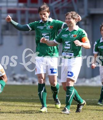 Fussball Regionalliga. SK Austria Klagenfurt gegen SV Wallern. Torjubel Herwig Drechsel (Wallern). Klagenfurt, 23.3.2013.
Foto: Kuess
---
pressefotos, pressefotografie, kuess, qs, qspictures, sport, bild, bilder, bilddatenbank