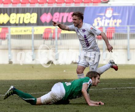 Fussball Regionalliga. SK Austria Klagenfurt gegen SV Wallern. Torjubel Grega Triplat. Klagenfurt, 23.3.2013.
Foto: Kuess
---
pressefotos, pressefotografie, kuess, qs, qspictures, sport, bild, bilder, bilddatenbank