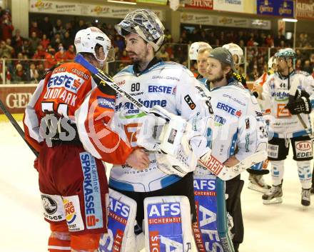 EBEL. Eishockey Bundesliga. EC KAC gegen EHC Liwest Black Wings Linz.  Jamie Lundmark, (KAC), David Leneveu  (Linz). Klagenfurt, am 24.3.2013.
Foto: Kuess 


---
pressefotos, pressefotografie, kuess, qs, qspictures, sport, bild, bilder, bilddatenbank