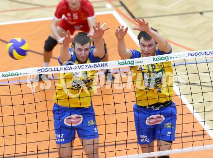 Volleyball. AVL-Halbfinale. SK Aich/Dob gegen Amstetten. HRUSKA Michal, WLODARCZYK Wojciech (Aich/Dob). Bleiburg, 23.3.2013.
Foto: Kuess
---
pressefotos, pressefotografie, kuess, qs, qspictures, sport, bild, bilder, bilddatenbank