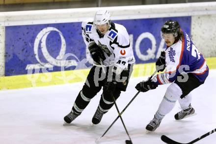 Eishockey NAHL. Finale. Tarco Woelfe Klagenfurt gegen Kapfenberg.  Patrick Gruber,  (Tarco), Christian Dolezal (Kapfenberg). Klagenfurt, 30.3.2013.
Foto: Kuess
---
pressefotos, pressefotografie, kuess, qs, qspictures, sport, bild, bilder, bilddatenbank