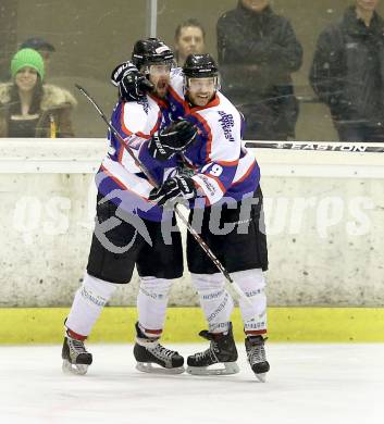 Eishockey NAHL. Finale. Tarco Woelfe Klagenfurt gegen Kapfenberg.  Torjubel Kapfenberg. Klagenfurt, 30.3.2013.
Foto: Kuess
---
pressefotos, pressefotografie, kuess, qs, qspictures, sport, bild, bilder, bilddatenbank