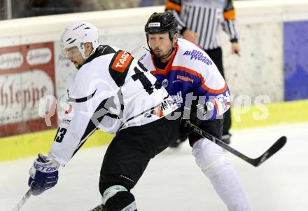 Eishockey NAHL. Finale. Tarco Woelfe Klagenfurt gegen Kapfenberg.  Michael Koefeler, (Tarco), Darcy Werenka (Kapfenberg). Klagenfurt, 30.3.2013.
Foto: Kuess
---
pressefotos, pressefotografie, kuess, qs, qspictures, sport, bild, bilder, bilddatenbank