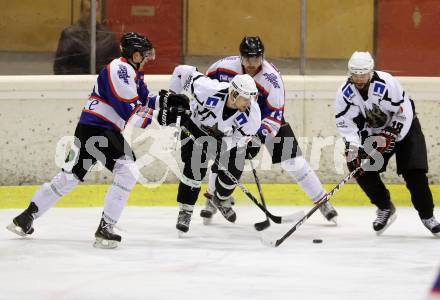 Eishockey NAHL. Finale. Tarco Woelfe Klagenfurt gegen Kapfenberg.  Harald Ofner, Manuel Ferrara, (Tarco), Julian Stuehlunger, Lukas Peich (Kapfenberg). Klagenfurt, 30.3.2013.
Foto: Kuess
---
pressefotos, pressefotografie, kuess, qs, qspictures, sport, bild, bilder, bilddatenbank