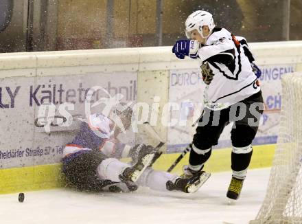 Eishockey NAHL. Finale. Tarco Woelfe Klagenfurt gegen Kapfenberg.   Michael Koefeler, (Tarco), Lukas Peicha  (Kapfenberg).. Klagenfurt, 30.3.2013.
Foto: Kuess
---
pressefotos, pressefotografie, kuess, qs, qspictures, sport, bild, bilder, bilddatenbank