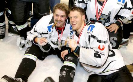 Eishockey NAHL. Finale. Tarco Woelfe Klagenfurt gegen Kapfenberg.  Jubel (Tarco). Klagenfurt, 30.3.2013.
Foto: Kuess
---
pressefotos, pressefotografie, kuess, qs, qspictures, sport, bild, bilder, bilddatenbank