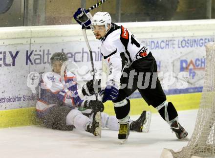 Eishockey NAHL. Finale. Tarco Woelfe Klagenfurt gegen Kapfenberg.  Michael Koefeler, (Tarco), Lukas Peicha  (Kapfenberg). Klagenfurt, 30.3.2013.
Foto: Kuess
---
pressefotos, pressefotografie, kuess, qs, qspictures, sport, bild, bilder, bilddatenbank