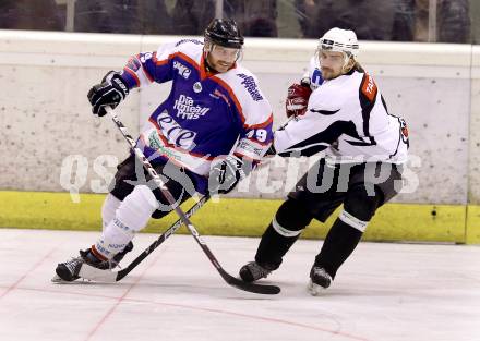 Eishockey NAHL. Finale. Tarco Woelfe Klagenfurt gegen Kapfenberg.  Patrick Witzany, (Tarco), Lukas Peicha  (Kapfenberg). Klagenfurt, 30.3.2013.
Foto: Kuess
---
pressefotos, pressefotografie, kuess, qs, qspictures, sport, bild, bilder, bilddatenbank