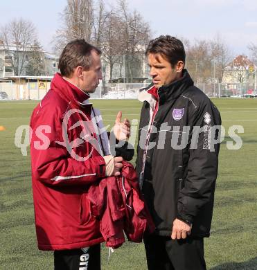 Fussball Regionalliga. SK Austria Klagenfurt. Training.  Dietmar Thuller, Heimo Vorderegger. Klagenfurt, am 27.3.2013.
Foto: Kuess 
---
pressefotos, pressefotografie, kuess, qs, qspictures, sport, bild, bilder, bilddatenbank