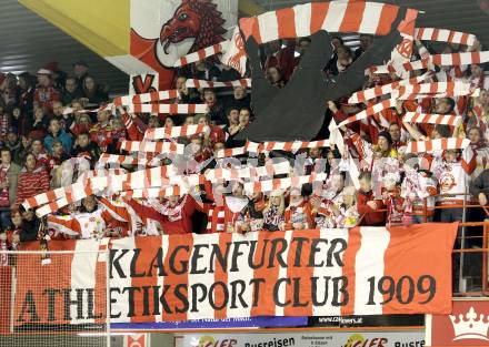 EBEL. Eishockey Bundesliga. EC KAC gegen PC Vienna Capitals.. Fans (KAC). Klagenfurt, am 31.3.2013.
Foto: Kuess 


---
pressefotos, pressefotografie, kuess, qs, qspictures, sport, bild, bilder, bilddatenbank