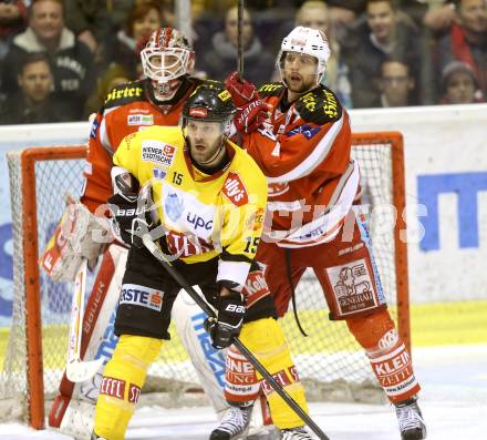 EBEL. Eishockey Bundesliga. EC KAC gegen PC Vienna Capitals.. Rene Swette, Johannes Reichel,  (KAC), Francois Fortier (Caps). Klagenfurt, am 31.3.2013.
Foto: Kuess 


---
pressefotos, pressefotografie, kuess, qs, qspictures, sport, bild, bilder, bilddatenbank