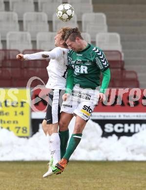 Fussball Regionalliga. Feldkirchen gegen St. Florian. Florian Hausdorfer (Feldkirchen), Gabriel Schneider (St. Florian). Feldkirchen, am 1.4.2013.
Foto: Kuess
---
pressefotos, pressefotografie, kuess, qs, qspictures, sport, bild, bilder, bilddatenbank