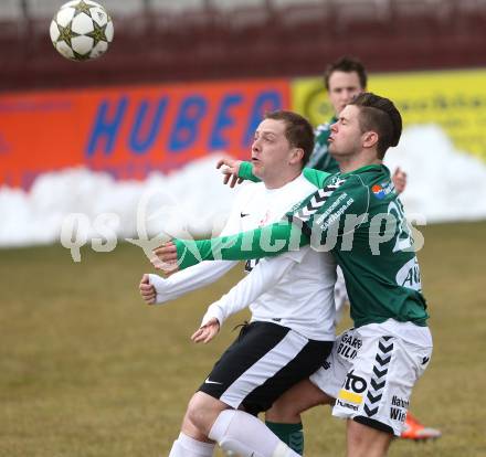 Fussball Regionalliga. Feldkirchen gegen St. Florian. Florian Hausdorfer (Feldkirchen), Thomas Zemann (St. Florian). Feldkirchen, am 1.4.2013.
Foto: Kuess
---
pressefotos, pressefotografie, kuess, qs, qspictures, sport, bild, bilder, bilddatenbank