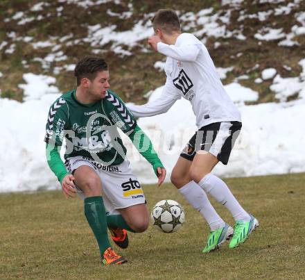 Fussball Regionalliga. Feldkirchen gegen St. Florian. Florian Hausdorfer (Feldkirchen), Nils Zatl (St. Florian). Feldkirchen, am 1.4.2013.
Foto: Kuess
---
pressefotos, pressefotografie, kuess, qs, qspictures, sport, bild, bilder, bilddatenbank