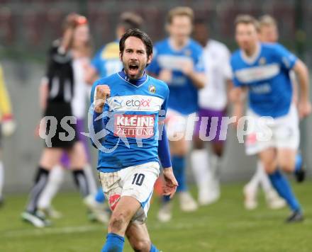 Fussball Regionalliga. SK Austria Klagenfurt gegen VSV. Torjubel Mario Ramusch(VSV). Klagenfurt, 5.4.2013.
Foto: Kuess
---
pressefotos, pressefotografie, kuess, qs, qspictures, sport, bild, bilder, bilddatenbank